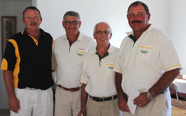 Wenners van Bonnievale: Dolf Scheepers (borg), Wictor Herbert, Dirk Jordaan en Hennie van der Merwe.